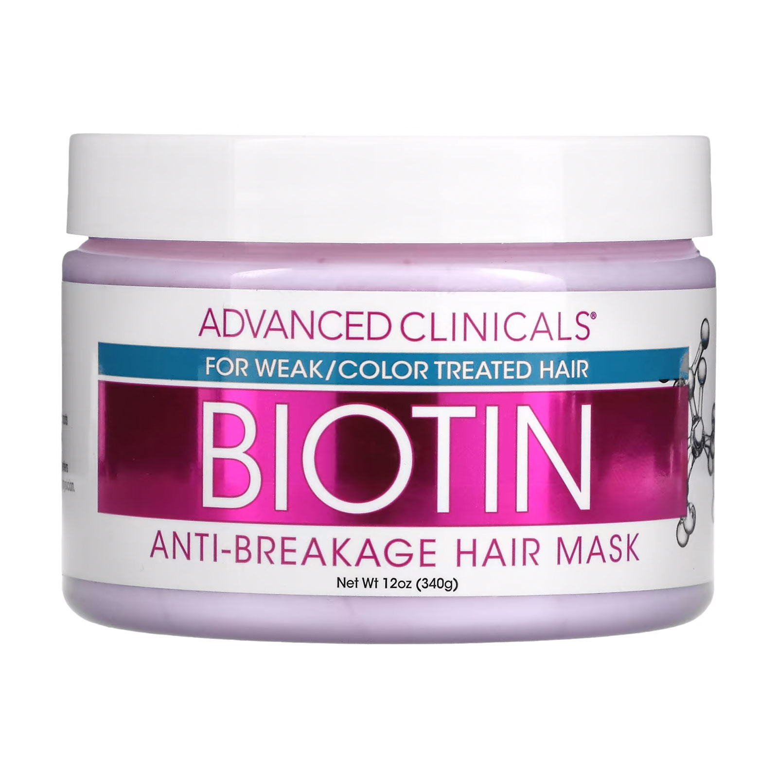 Відновлювальний засіб для волосся Advanced Clinicals Biotin Anti-Breakage Hair Repair, 340 г